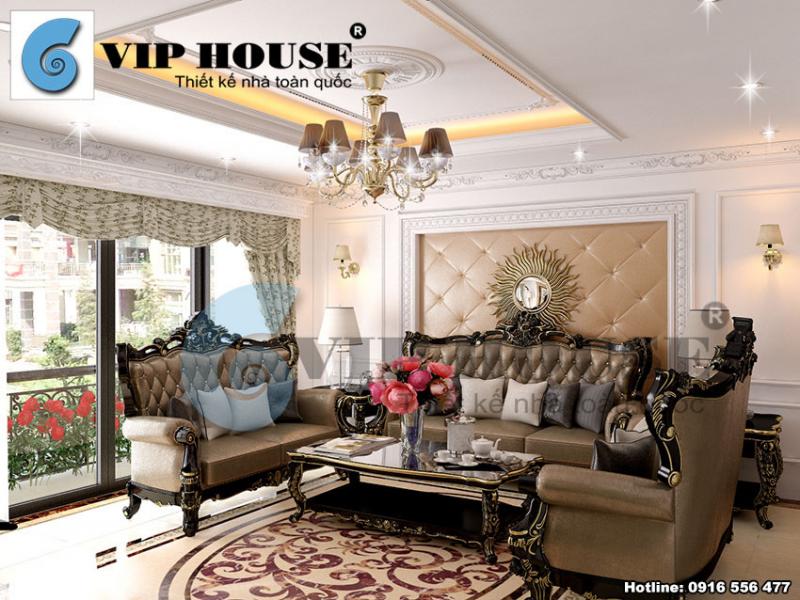 Mẫu thiết kế nội thất đẹp cho không gian nhà phố tân cổ điển 